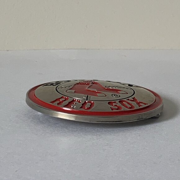 Boston Red Sox MLB Belt Buckle Round 3 Inch - Picture 3 of 6